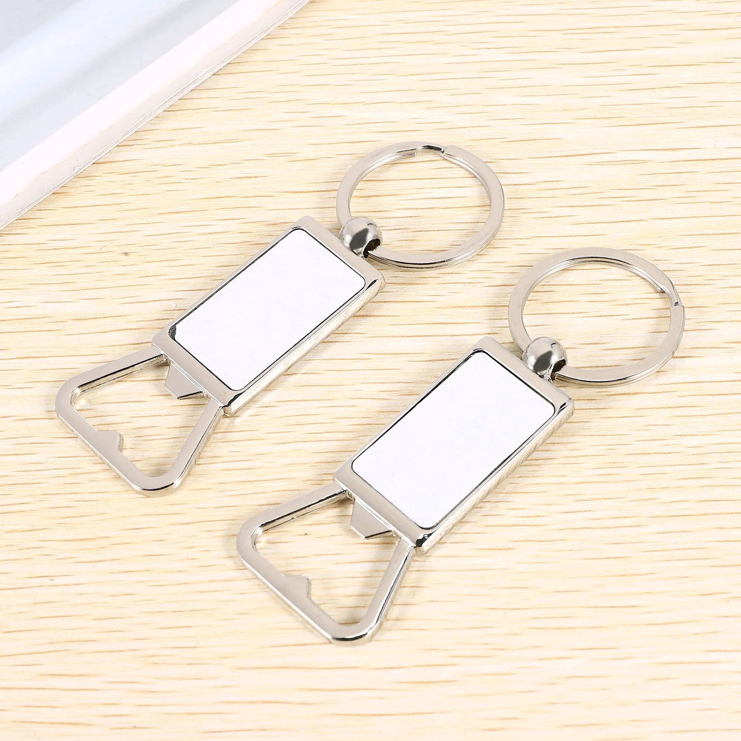 10Pcs Sublimation Keychain Blanks - Case or Metal Bottle Opener for Heat Transfer,Set A